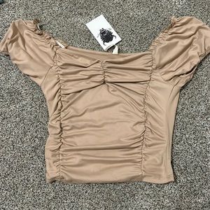 Tan Roaming Buffalo Blouse // Size M
